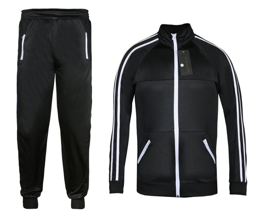 Slim Fit Track Suite - Athletic Upper & Jogger Bottom with Side Taping